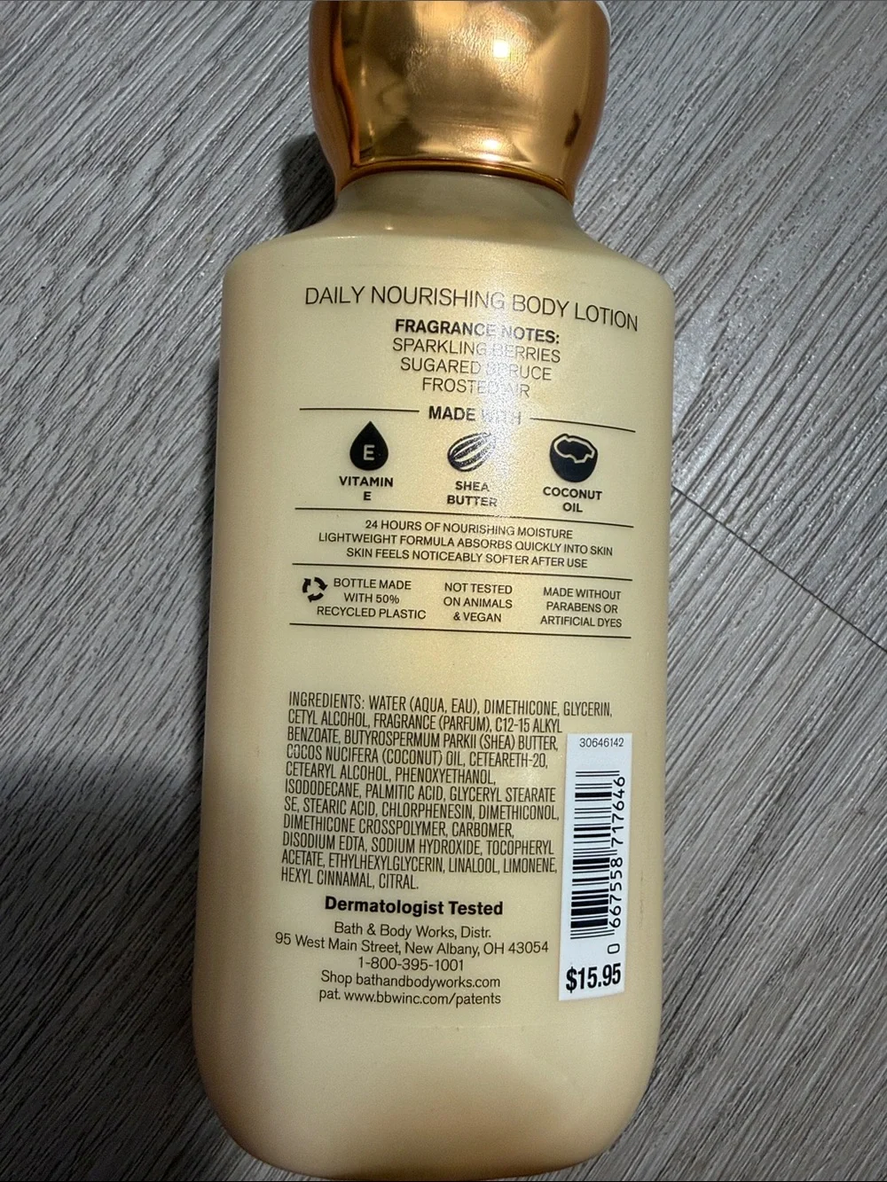 Bath & Body Works Golden Berry Mistletoe Daily Nourishing Body Lotion - Cream